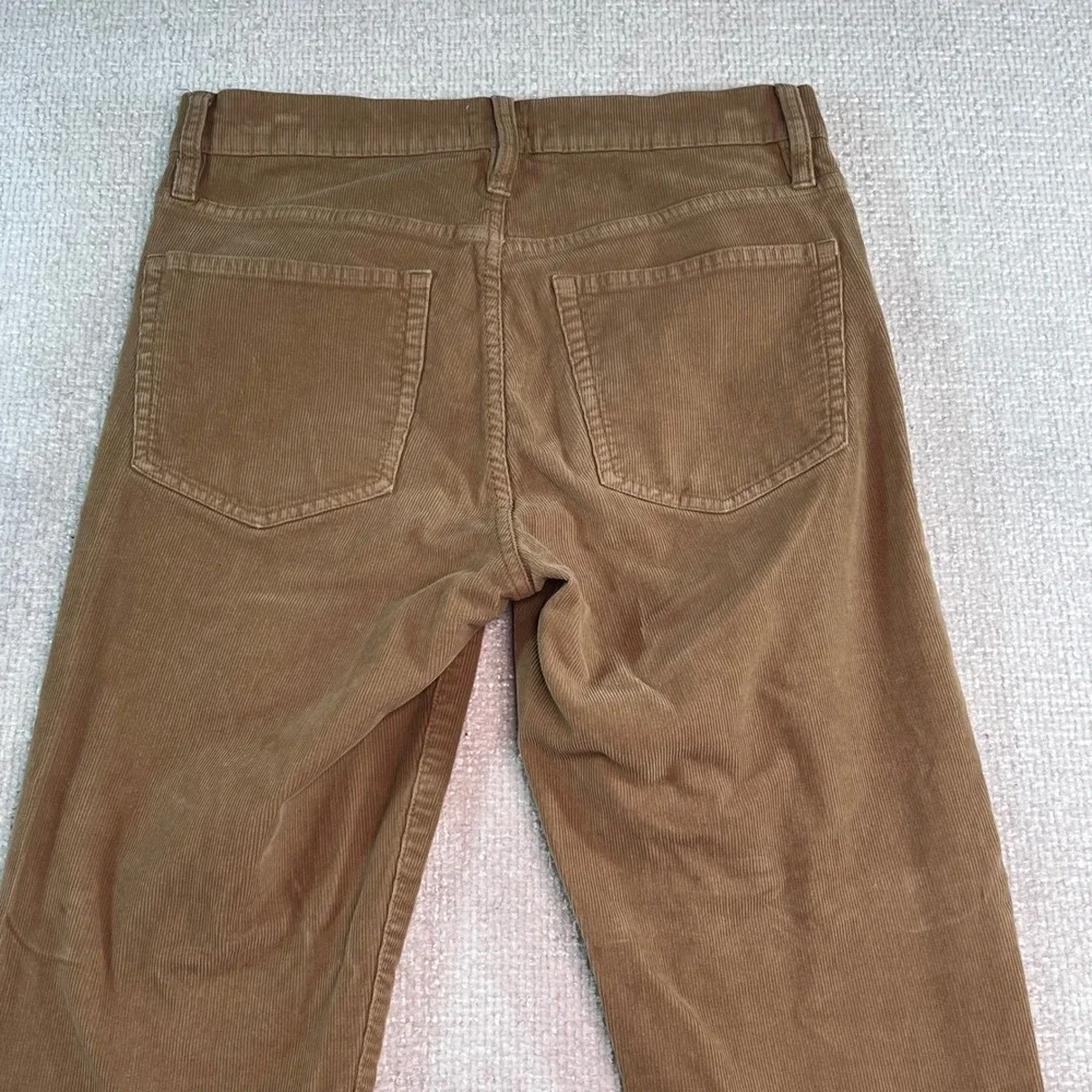 J.Crew‎ Vintage Slim Straight Corduroy Pants Womens 27 Khaki Tan Mid Rise Casual